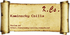 Kaminszky Csilla névjegykártya